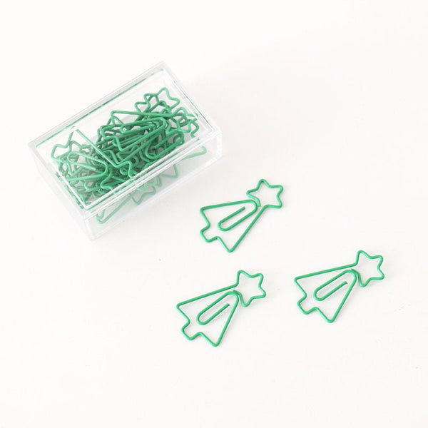 20pcs Christmas tree Paper Clips/ bookmarks Metal Paper Clip, Christmas paperclips, Office Supplies, journal Clip Planner Accessories