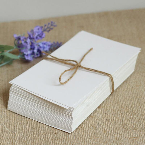 4X6 flat Blank white Paper Cards, 100pcs Thank you card pack, Blank Business Cards, Wedding place cards