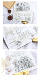Plant postcard Clear Rubber Stamp/flowers Clear Stamp/wildflower transparent clear stamp/ clear stamp/tree clear stamp