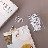 Bunny Paper Clips, white rabbit Metal Paper Clip,Binder Clips, Office Supplies,Planner Accessory