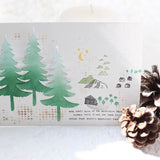 Forest tree Rubber Stamp /journaling stamp /mountain tree wood rubber stamp/pine tree