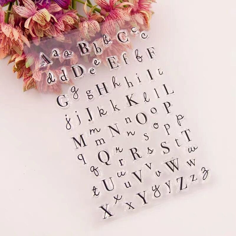 Letters  Alphabet Clear Rubber Stamps/capital letter clear stamp/lower case letter clear stamp /Transparent Clear Stamps