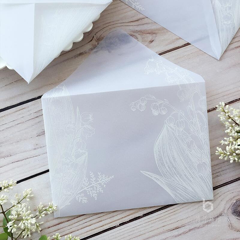 White clear envelopes/Sliver and gold Clear Envelopes / Glassine Envel –  DokkiDesign