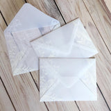 Glassine Wedding Envelope, favor envelopes, Translucent Clear White invitation envelopes
