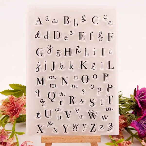 Letters  Alphabet Clear Rubber Stamps/capital letter clear stamp/lower case letter clear stamp /Transparent Clear Stamps
