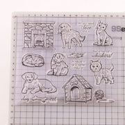 Pet dog cat Transparent rubber Stamp/dog house  Stamps/ puppy stamps/ junk journal decor/scrap booking stamp