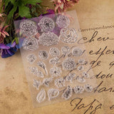 Rose flower clear Stamp/poppy Clear Transparent Stamp/Planning accessory/scrapbook rubber stamp/journal stamp