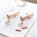 Rose Gold Stapler,Modern Office Desk Accessory,Acrylic stapler, office gift idea, gold gift for her,