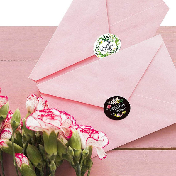 Thank you stickers Tape/floral thank you roll tape /business stickers/ gift wrapping stickers 500pcs