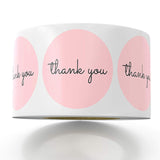 Pink thank you stickers roll /business stickers supplies/wrapping gift stickers thank you