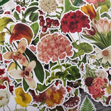 Botanical floral stickers set/ Cute flowers Planner Stickers/ Filofax Stickers/Lap top stickers/Scrapbook Sticker/52pcs