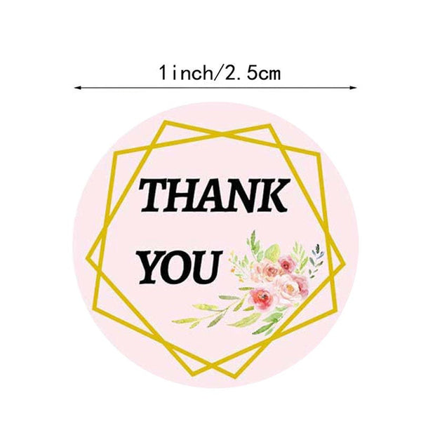 Thank you stickers /floral thank you roll tape /modern business stickers/ gift wrapping stickers 500pcs