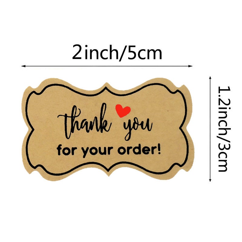 Thank you for your order stickers /business thank you stickers /gift b –  DokkiDesign