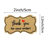 Thank you stickers/thank you for your order /frame kraft tape /gift wrapping thank you roll/ business thank you favor stickers 150pcs