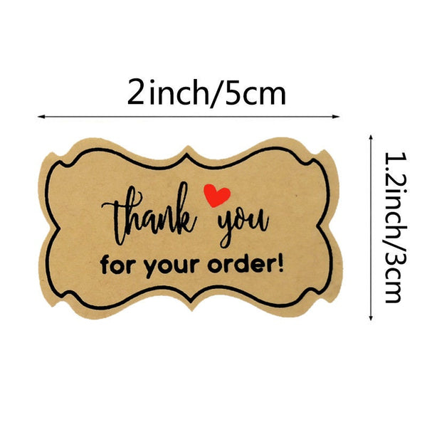 Thank you stickers/thank you for your order /frame kraft tape /gift wrapping thank you roll/ business thank you favor stickers 150pcs