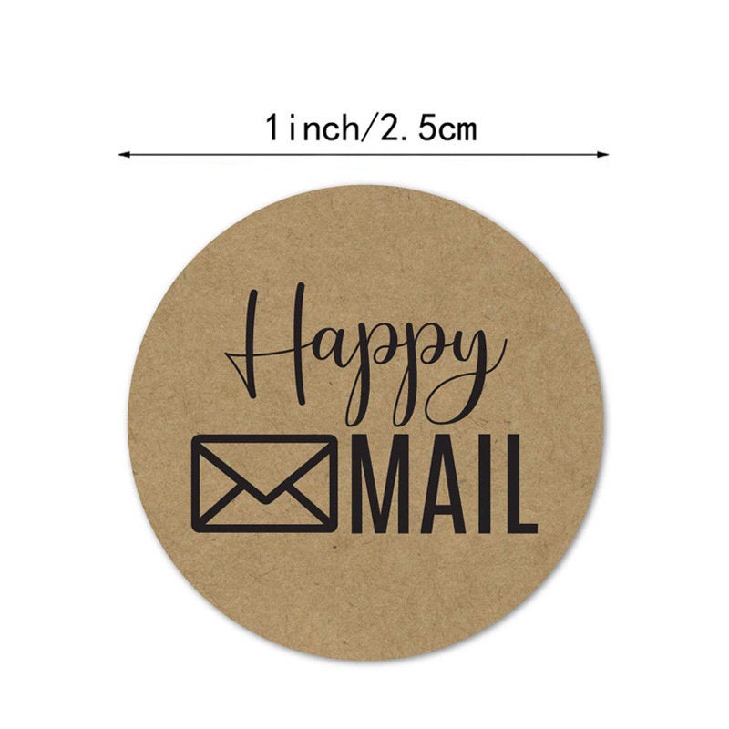 Happy mail stickers roll/ air mail stickers/ envelope stickers/ happy –  DokkiDesign