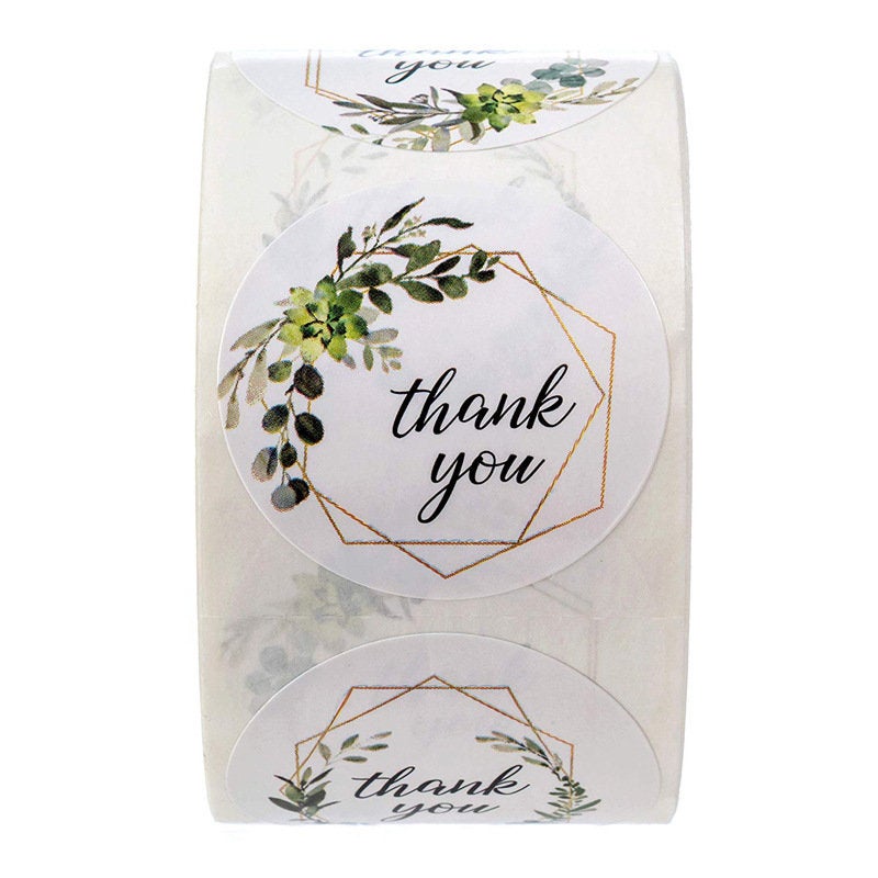 Wedding thank you stickers favor box stickers, botanical thank you sticker, hexagon thank you label, gift packaging stickers