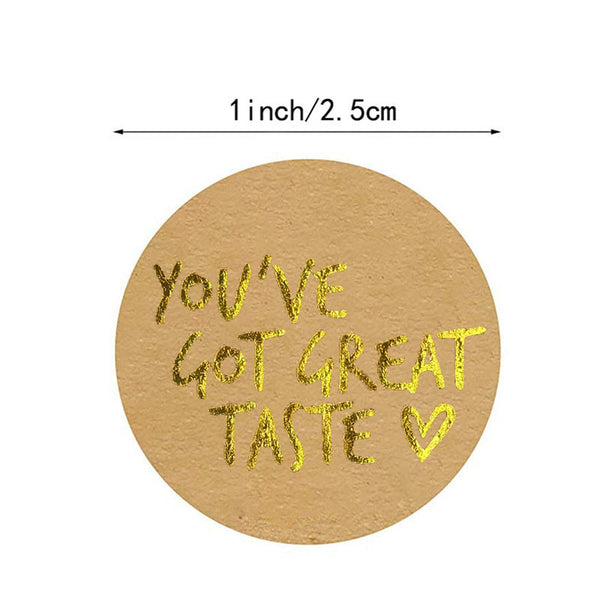 You've got great taste Sticker online Business Stickers food thank you stickers kraft gold foiled stickers