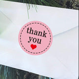 Thank You stickers Business Label /pink heart packaging label/online business stickers/ gift wrapping stickers 1 inch 500pc