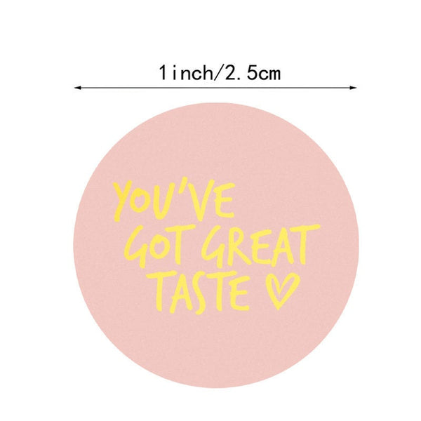 You have got great taste Sticker Business Stickers bakery stickers pink black foiled stickers