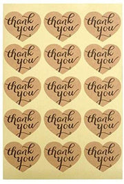 Thank you stickers heart shape/ heart stickers roll/ packaging labels stickers business/ bakery stickers/ food label 500pcs 1 inch