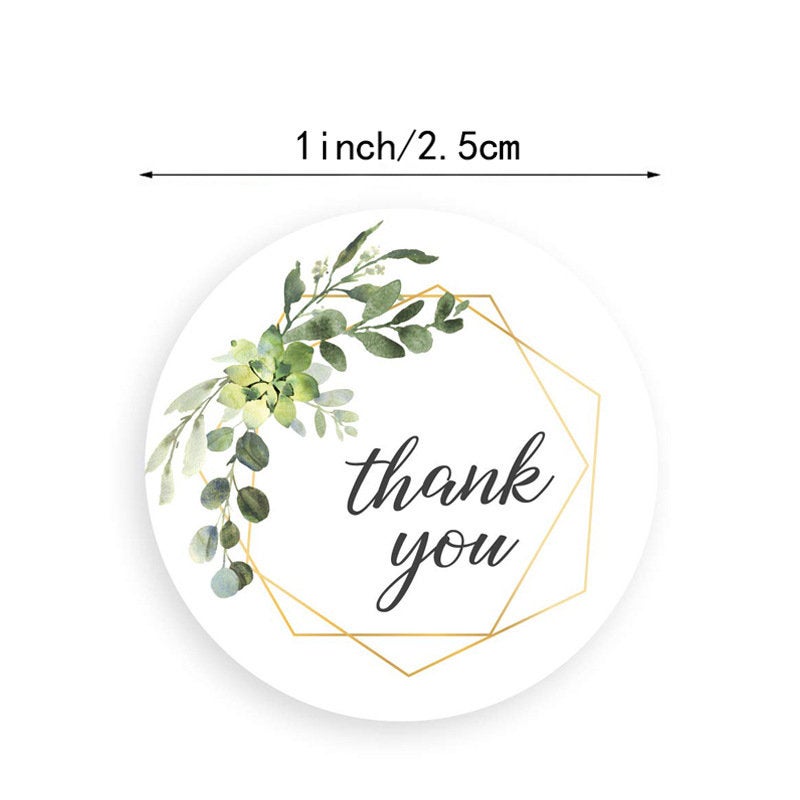 Wedding thank you stickers favor box stickers, botanical thank you sticker, hexagon thank you label, gift packaging stickers