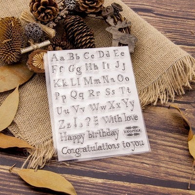 Letters clear stamp set /alphabet words clear stamps /planner Journal stamp/ scrapbook rubber stamp