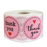 Thank You stickers Business Label /pink heart packaging label/online business stickers/ gift wrapping stickers 1 inch 500pc