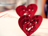 3D heart  in Pop up card