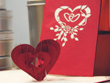 3D heart  in Pop up card