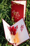 Butterfly and flower  in Pop up card