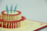Birthday cake  in Pop up card