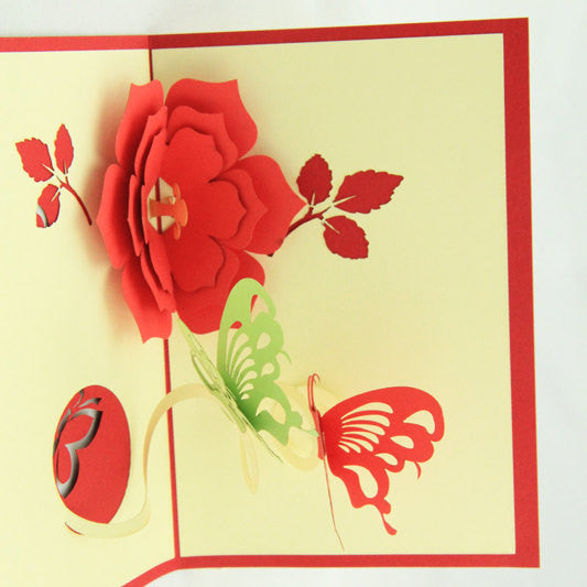 butterflies and flower   in Pop up