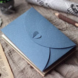 Set 25 Handmade wedding envelopes.Six colors. Heart bottom.Heavyweight paper