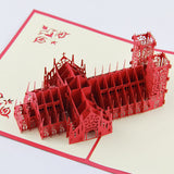 3D Westminster Abbey in London Pop up card gift