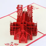 3D Westminster Abbey in London Pop up card gift