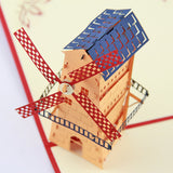 Windmill pop up card 3d origami greeting