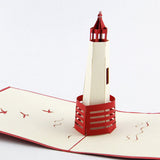 3D Lighthouse pop up card greeting card for friend wedding invitation card birthday invitation card