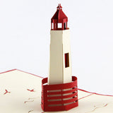 3D Lighthouse pop up card greeting card for friend wedding invitation card birthday invitation card