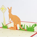 Kangaroo Australia pop up card/birthday card/ thank you card/ greeting card/Sourvior