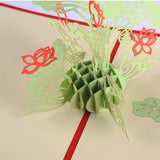 Lotus pop up card/3D card/ handmade flower greeting cards