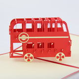 London Bus pop up card/ 3d card/ England laser cut card