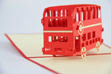 London Bus pop up card/ 3d card/ England laser cut card