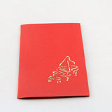 Playing piano birthday card  POP UP card 3d card piano card