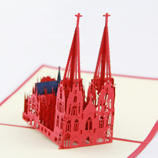 AI-  Kolner Dom -Cologne Cathedral pop up card 3D card laser cut