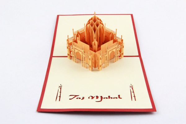 Indian Taj Mahal  pop up card -greeting card 3d laser cut souvenir card