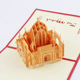 Indian Taj Mahal  pop up card -greeting card 3d laser cut souvenir card