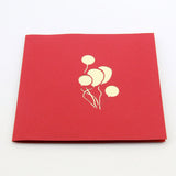 Balloon birthday card  pop up card -greeting card 3d laser cut general card