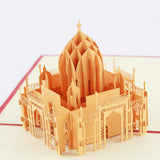 Indian Taj Mahal  pop up card -greeting card 3d laser cut souvenir card