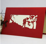 Lover kissing - pop up card- 3D handmade cards love hearts card
